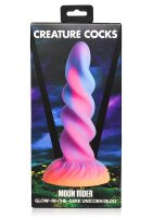 XR Brands Moon Rider unicorn dildo glows in the dark colorful