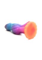 XR Brands Galactic Alien Creature Dildo glows in the dark colorful