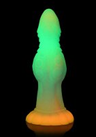 XR Brands Galactic Alien Creature Dildo glows in the dark colorful