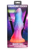 XR Brands Galactic Alien Creature Dildo glows in the dark colorful
