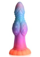 XR Brands Galactic Alien Creature Dildo glows in the dark colorful