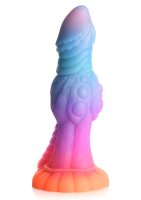 XR Brands Galactic Alien Creature Dildo glows in the dark colorful