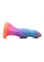 XR Brands Galactic Alien Creature Dildo glows in the dark colorful