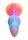XR Brands Galactic Alien Creature Dildo glows in the dark colorful