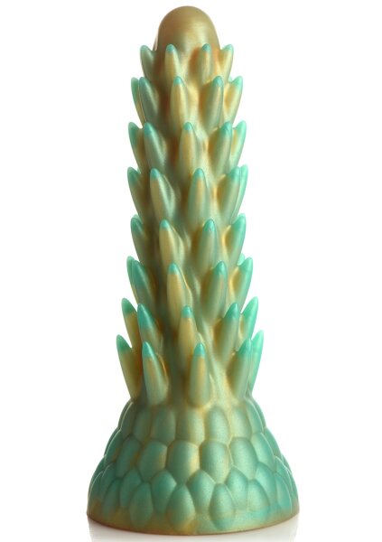 XR Brands Stegosaurus Cactus Reptile Silicone Dildo green