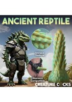 XR Brands Stegosaurus Cactus Reptile Silicone Dildo green
