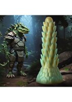 XR Brands Stegosaurus Cactus Reptile Silicone Dildo green