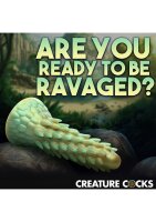 XR Brands Stegosaurus Cactus Reptile Silicone Dildo green