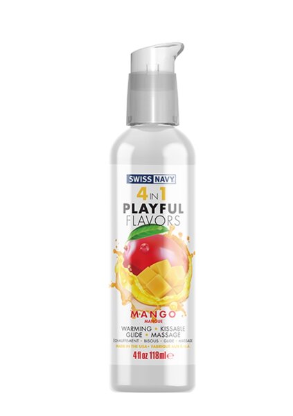 4 in 1 Lubricant with Mango Flavor - 4 fl oz / 118 ml