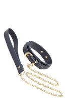 NS Novelties Bondage Couture Collar And Leash Blue