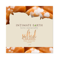 Intimate Earth Natural Flavors Glide Salted Caramel Foil...