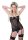 2PC Garter Dress and String Black S/M - L/XL