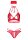 3PC Bra, Panty and Blindfold Red S/M - L/XL