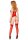 Lace and Mesh Cami Set  Red S/M - L/XL