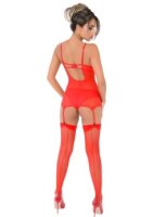 Lace Cami Corset with string Red S - XL