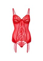 Lace Cami Corset with string Red S - XL