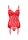 Lace Cami Corset with string Red S - XL