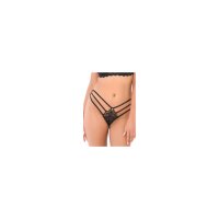 Lace string with straps Black S/M - XL/XXL