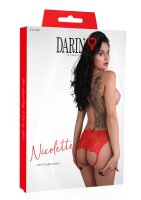 Nicolette crotchless panty Red S/M - L/XL