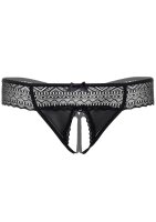 Roxanne crotchless string Black S/M - L/XL
