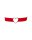 Obsessive Elianes garter with decorative heart detail red, gold S-L