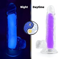 ClearlyHorny Color Glow leuchtender Dildo Lila