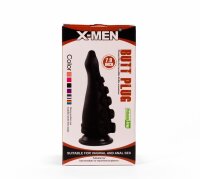 X-MEN Anal Plug Schwarz Noppen