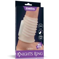 Lovetoy vibrierender Spiral Penis Sleeve Weiß I