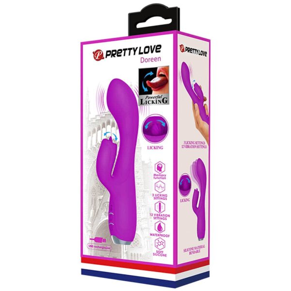 Pretty Love Doreen Purple 2 G-spot vibrator with clitoral stimulation purple