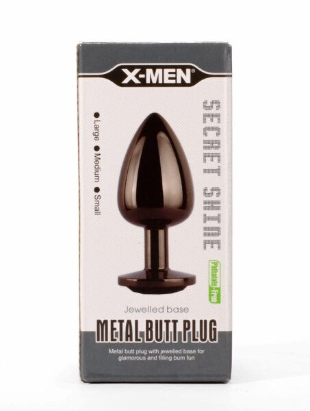 X-MEN Secret Shine Metal Anal Plug Gun Color L