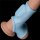 Lovetoy vibrating penis sheath with testicle cuff blue