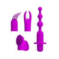 Pretty Love Joy Collection vibrator with 4 attachments purple