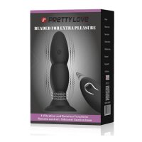 Pretty Love Beaded For Extra Pleasure Plug with Rotation black
