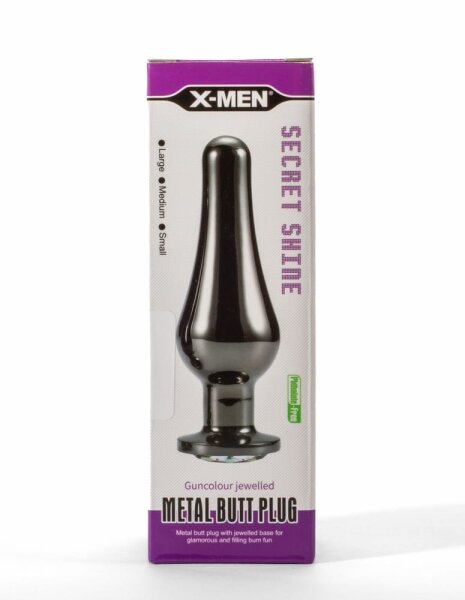 X-MEN Secret Shine Gun Colour Jewelled Metall Butt Plug M