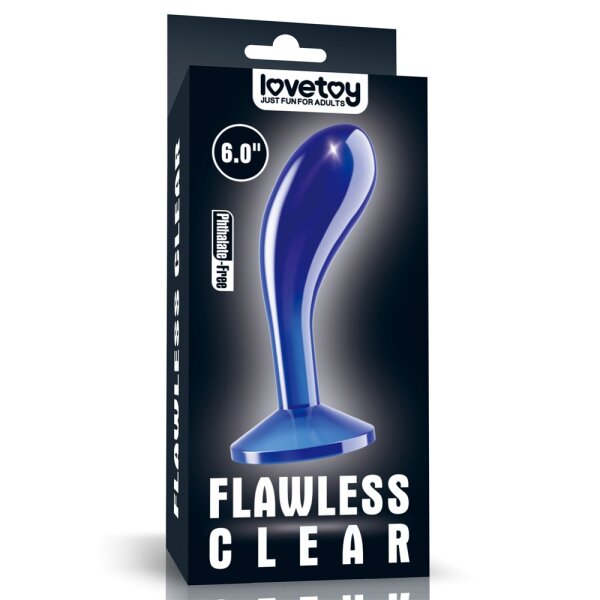 Lovetoy Flawless Clear Prostata Plug Blau 4,3 cm