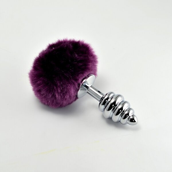 Lovetoy Spiral Pompon Metall Plug Lila