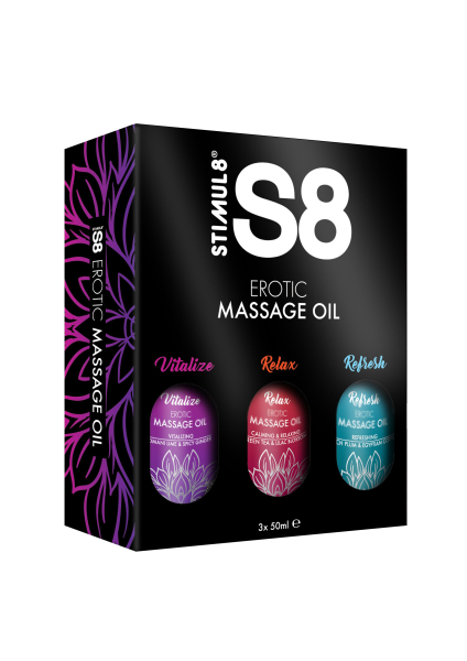 S8 Massage Oil Box 3x 50ml