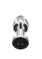 TOYTOY The Glider Vibro Anal Plug silber M 3,4 cm