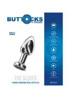 TOYTOY The Glider Vibro Anal Plug silber M 3,4 cm