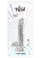 Clear Dildo w. Balls 7 inch - 18 cm