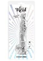 Clear Dildo w. Balls 8 inch - 22.5 cm