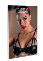 Daring Intimates Wetlook BH mit Trägern schwarz M