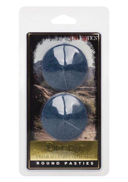CalExotics Ride Em Denim Round Pasties