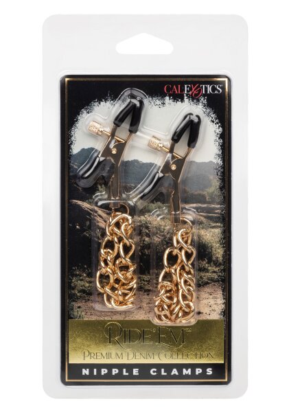 CalExotics Ride Em Denim Nipple Clamps