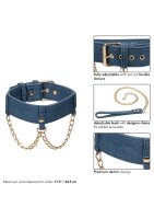 CalExotics Ride Em Denim Collar + Leash