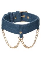 CalExotics Ride Em Denim Collar + Leash