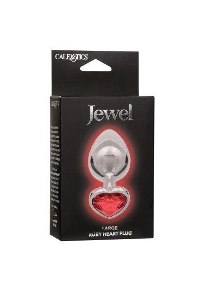 CalExotics Jewel Large Ruby Heart Plug 3,25 cm