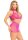 Leg Avenue Halter Crop Top und Minirock Onesize pink