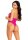 Leg Avenue mesh string body with hearts one size pink