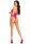 Leg Avenue mesh string body with hearts one size pink